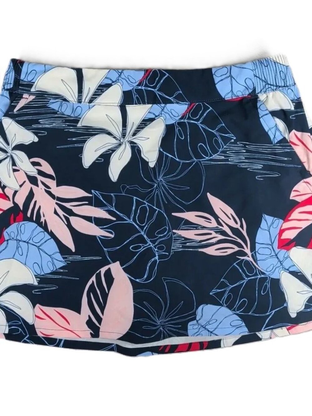 COLUMBIA PFG Tidal Sands II Tropical Floral Skort Skirt UPF 50 Womens Medium